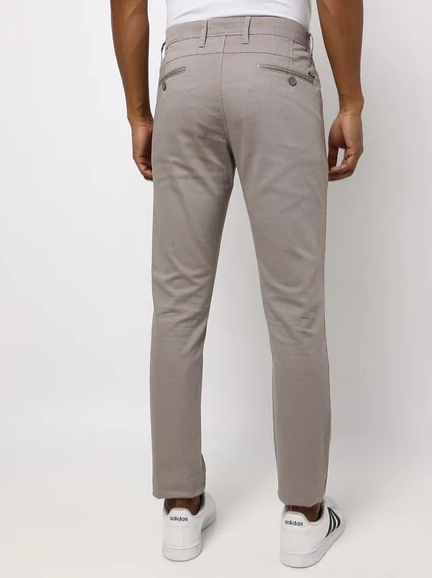 Micro Print Flat-Front Skinny Trousers - Image 3